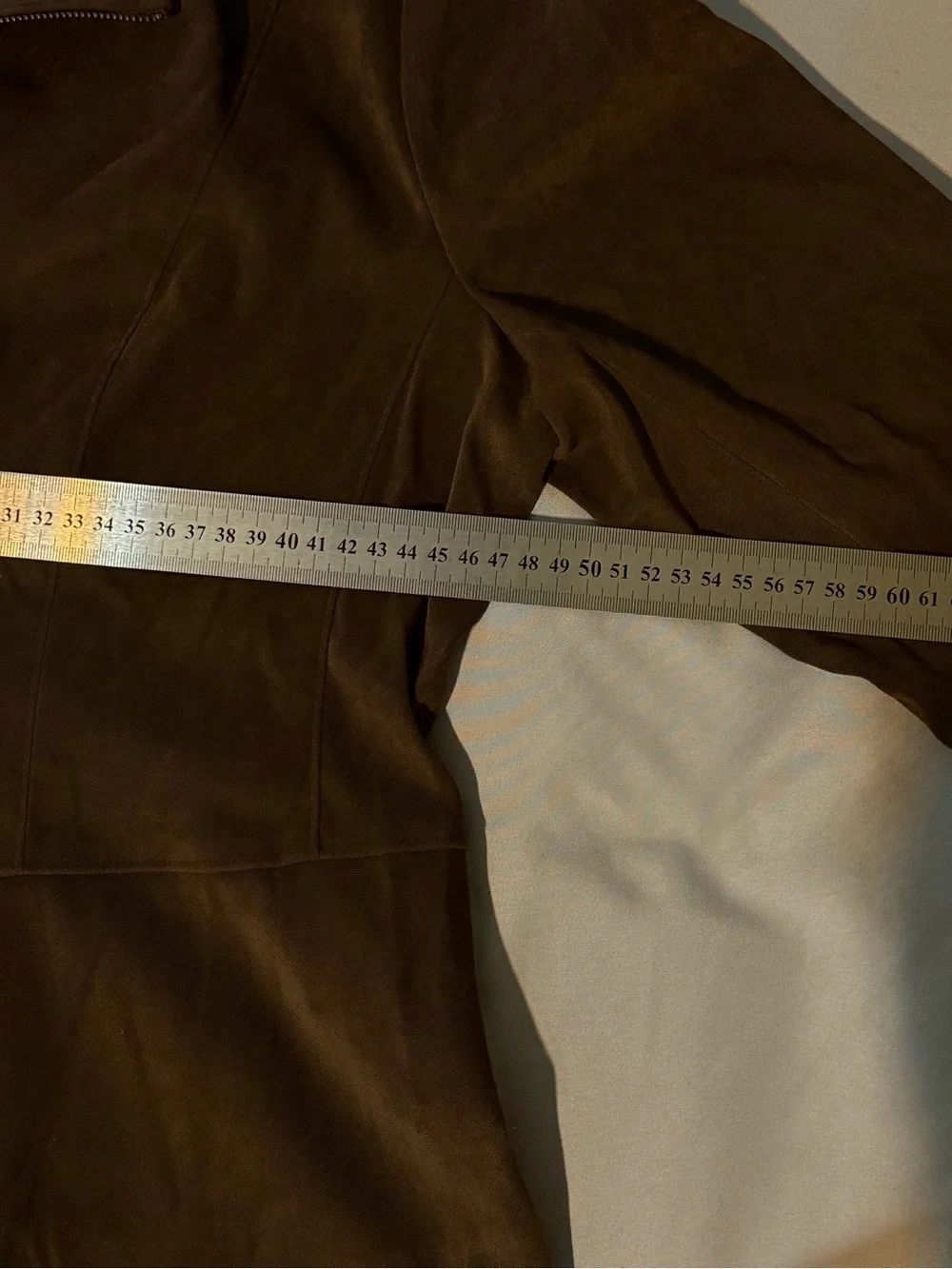 Cato Dark Brown Short-Sleeve Suede Zip Jacket